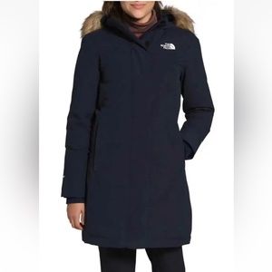 The North Face Women Arctic Parka Down Warm Winter Jacket Navy Sz XXL NWT